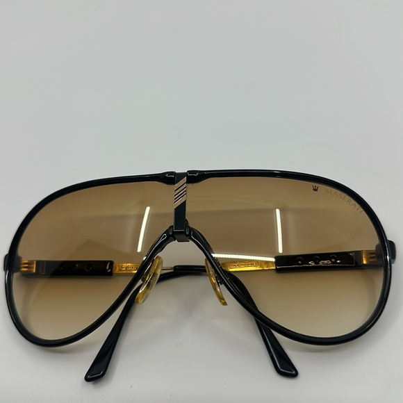 Vintage Maserati Brown Aviator Sunglasses - Picture 10 of 16